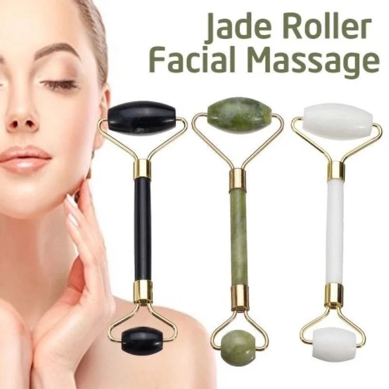 Rolinho Pedra De Jade Facial Massageador Anti Rugas