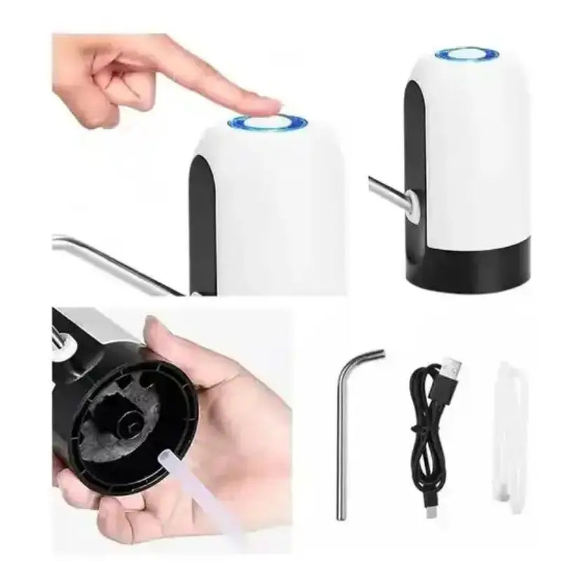 Bombeador Automático Água Elétrico Portátil Usb Galões Bebedouro